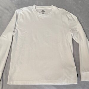 Men’s Hollister Crisp White Long Sleeve Tee- Small